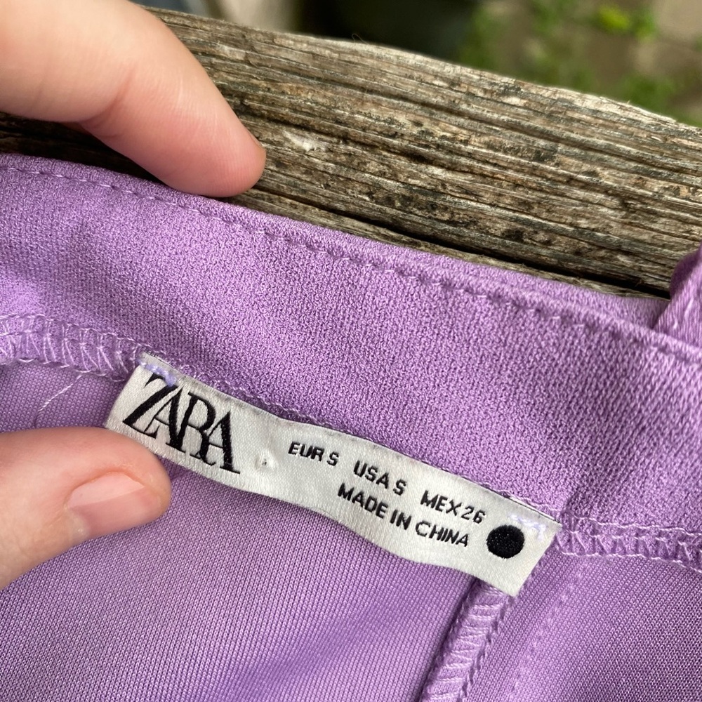 Zara Corset Style Lavender Light Purple Midi Bustier Dress - Picture 15 of 15